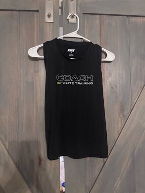 ISI Elite Training Black Muscle Coach Tank